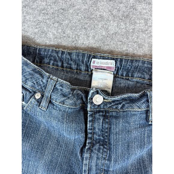 No Boundaries Jeans Womens Juniors 7 Blue Stretch Flared Low Rise Streetwear Y2K - Picture 3 of 6